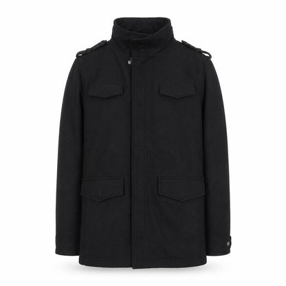 Womens UK Size S New Look Black Overcoat