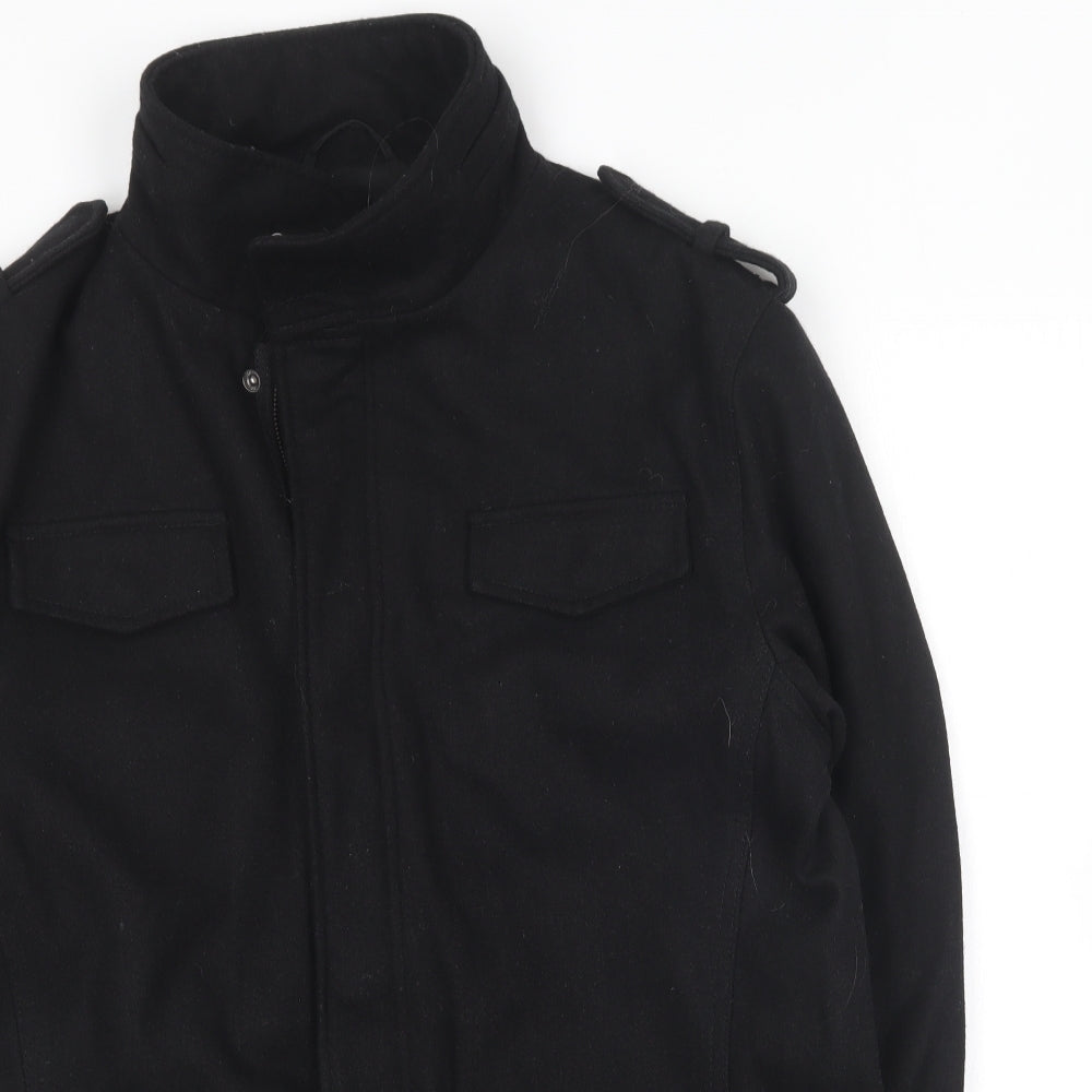 New Look Womens Black   Overcoat Coat Size S