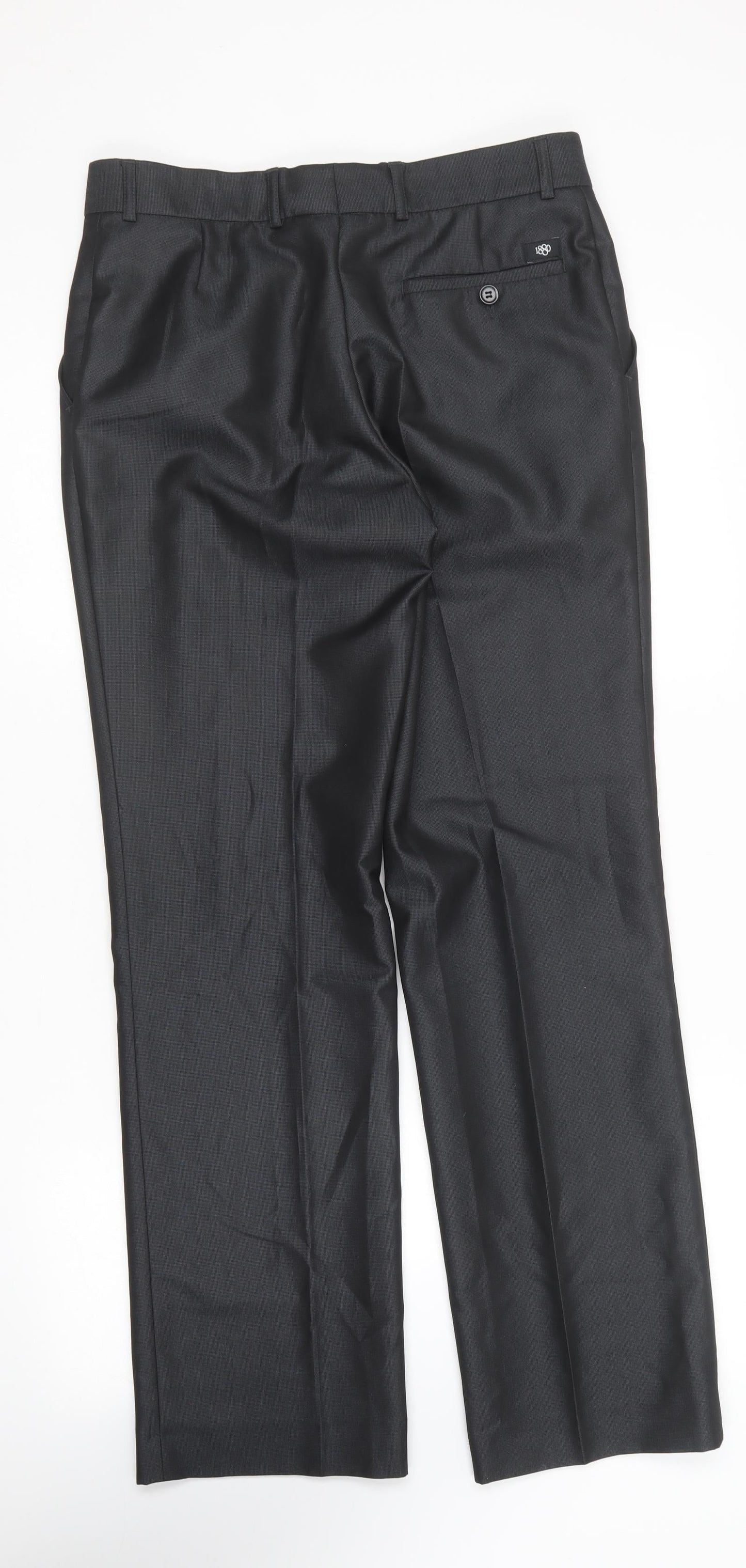 1880 Club  Womens Black  Polyester Trousers  Size 14 L31 in Regular