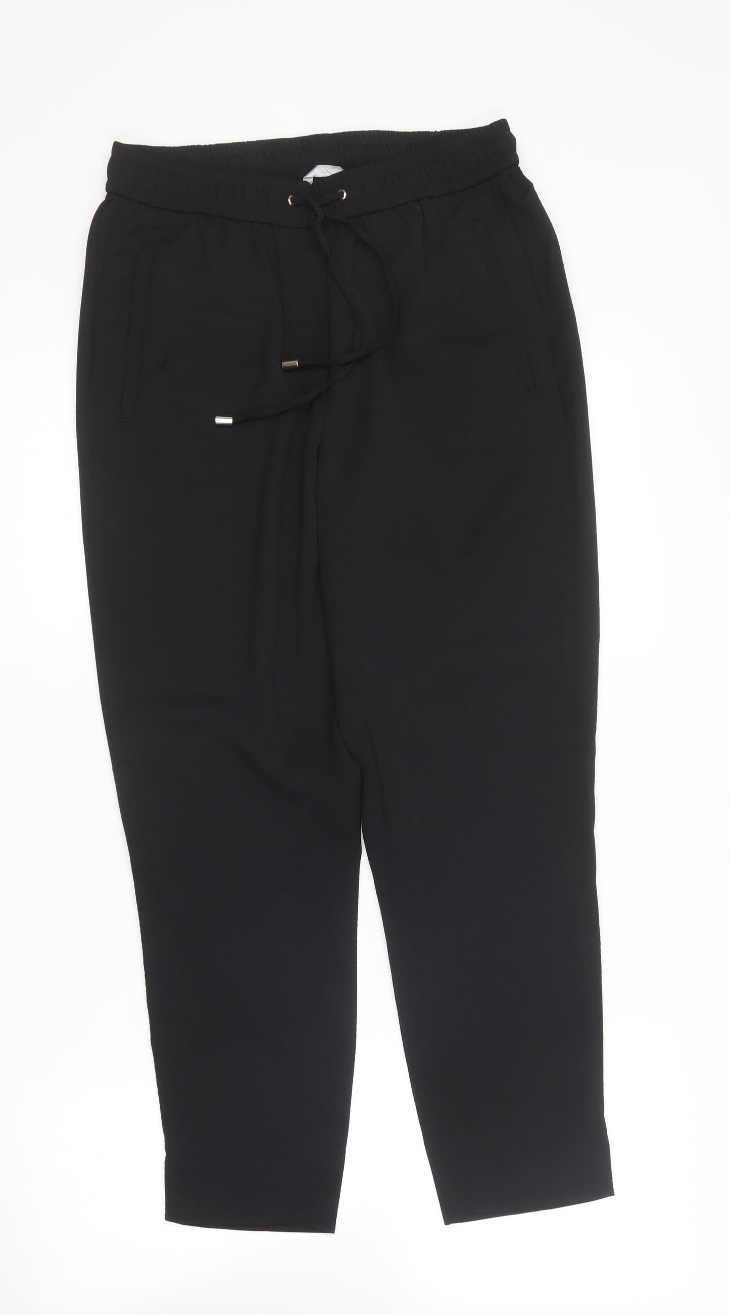 Womens UK Size 8 H&M Regular Fit  Black Trousers