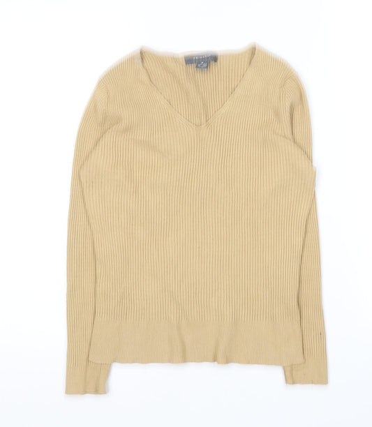 Primark Womens Brown Round Neck  Viscose Pullover Jumper Size M