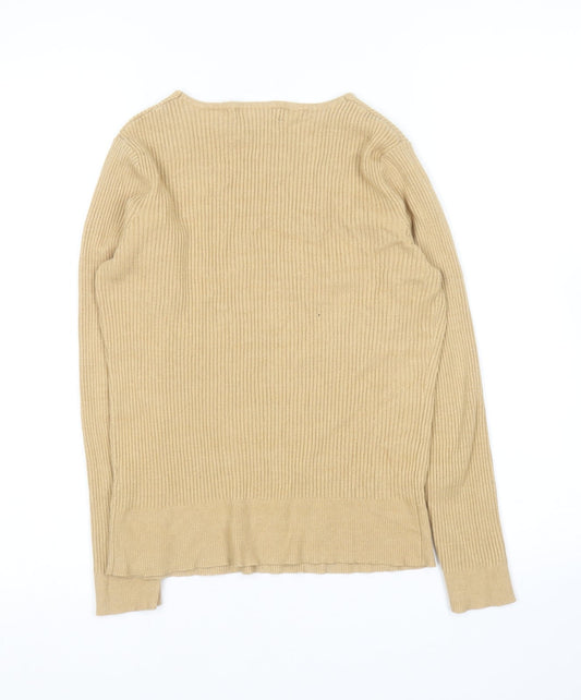 Primark Womens Brown Round Neck  Viscose Pullover Jumper Size M