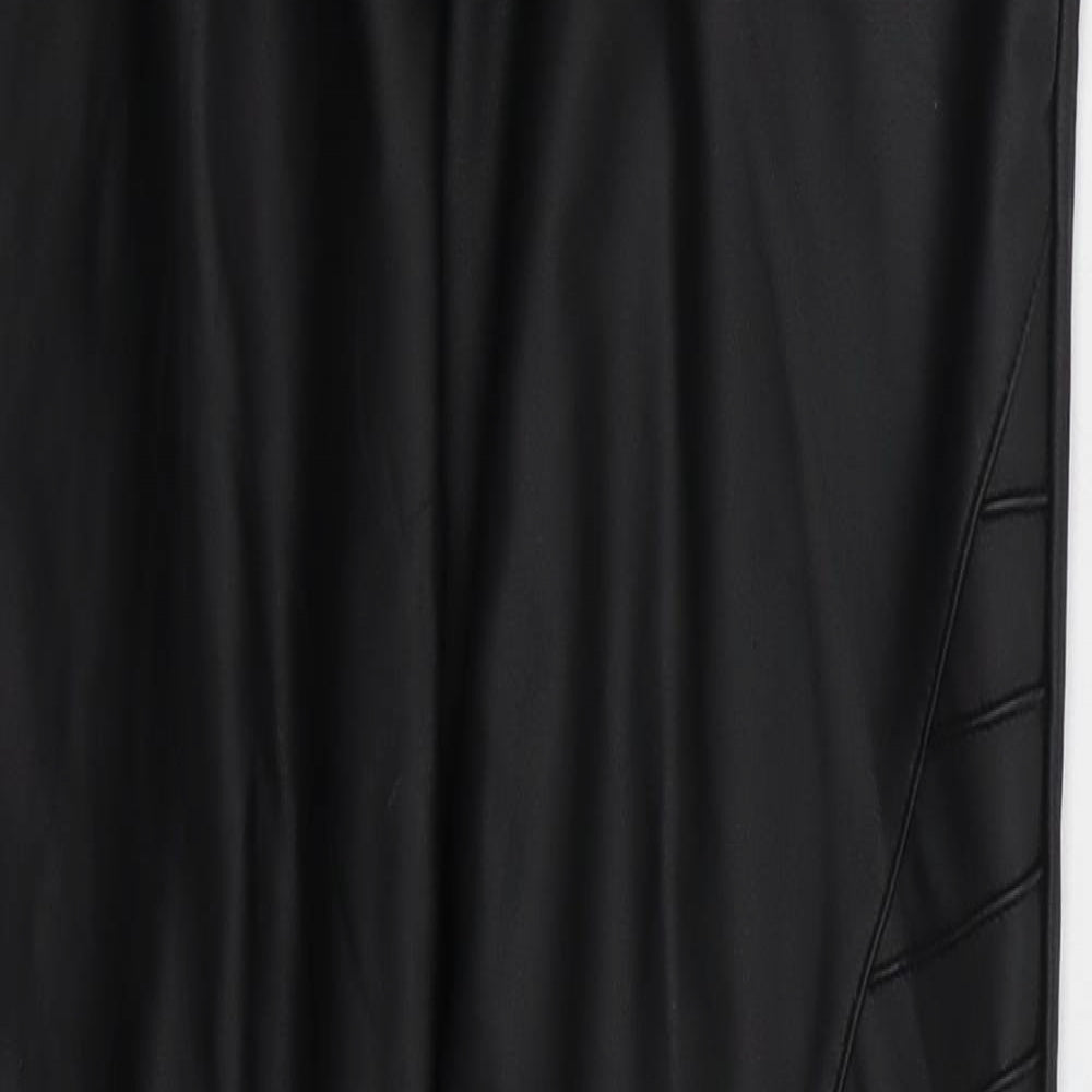 Yu & Me Womens Black  Polyurethane Carrot Leggings Size M L28 in