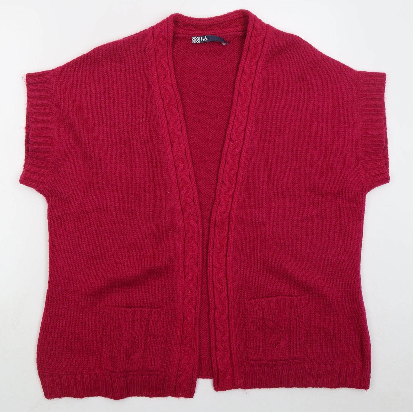 Womens UK Size L Isle Pink Cardigan Jumper