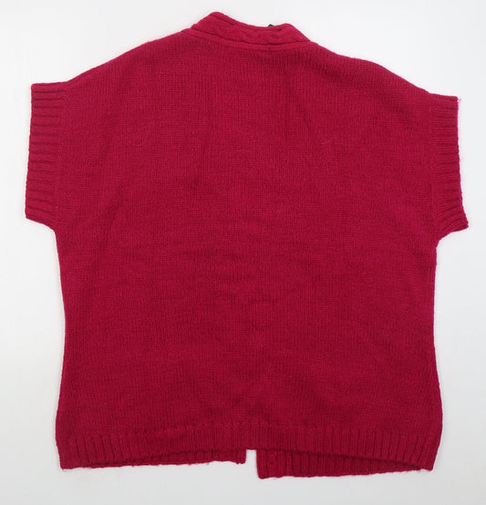 Womens UK Size L Isle Pink Cardigan Jumper