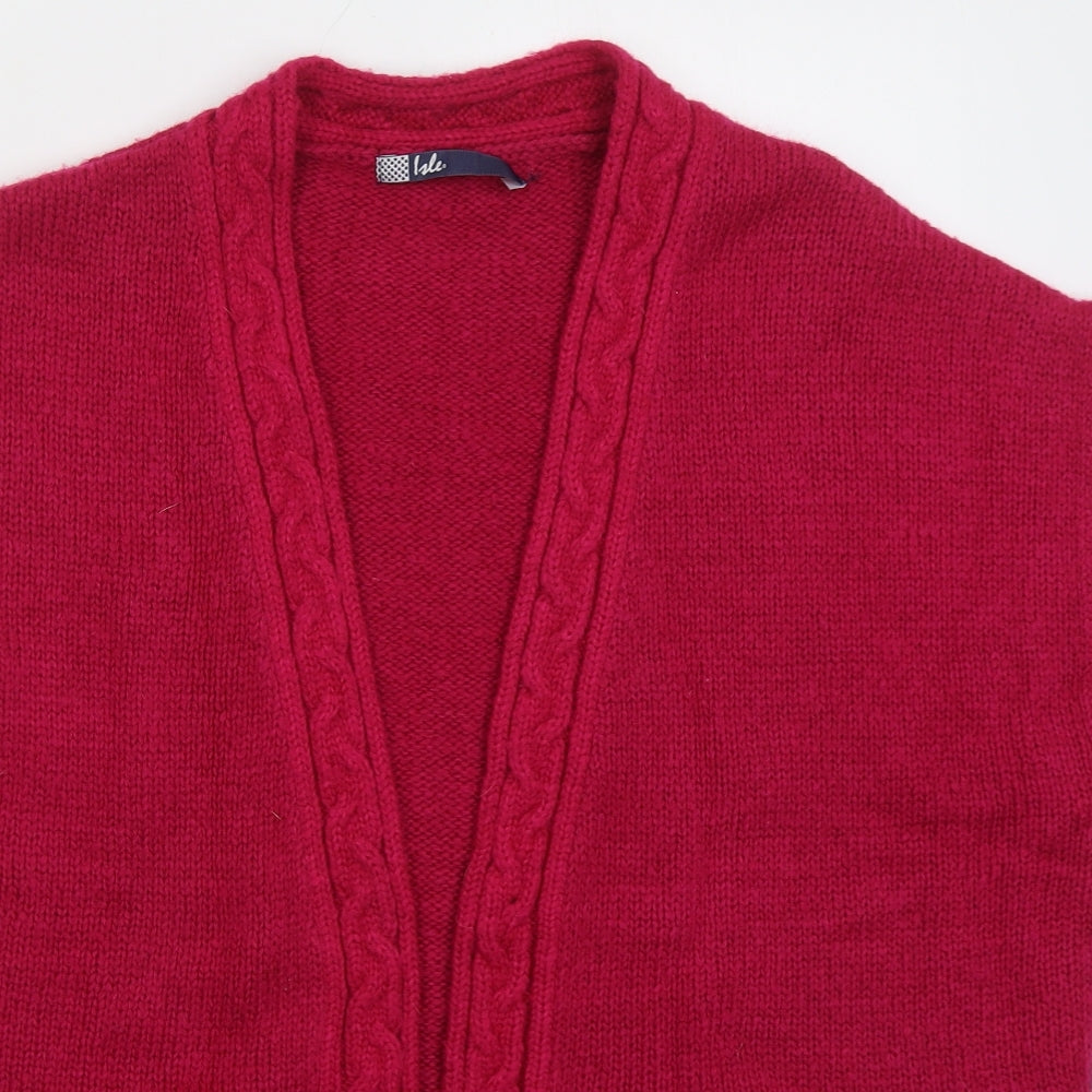 Womens UK Size L Isle Pink Cardigan Jumper