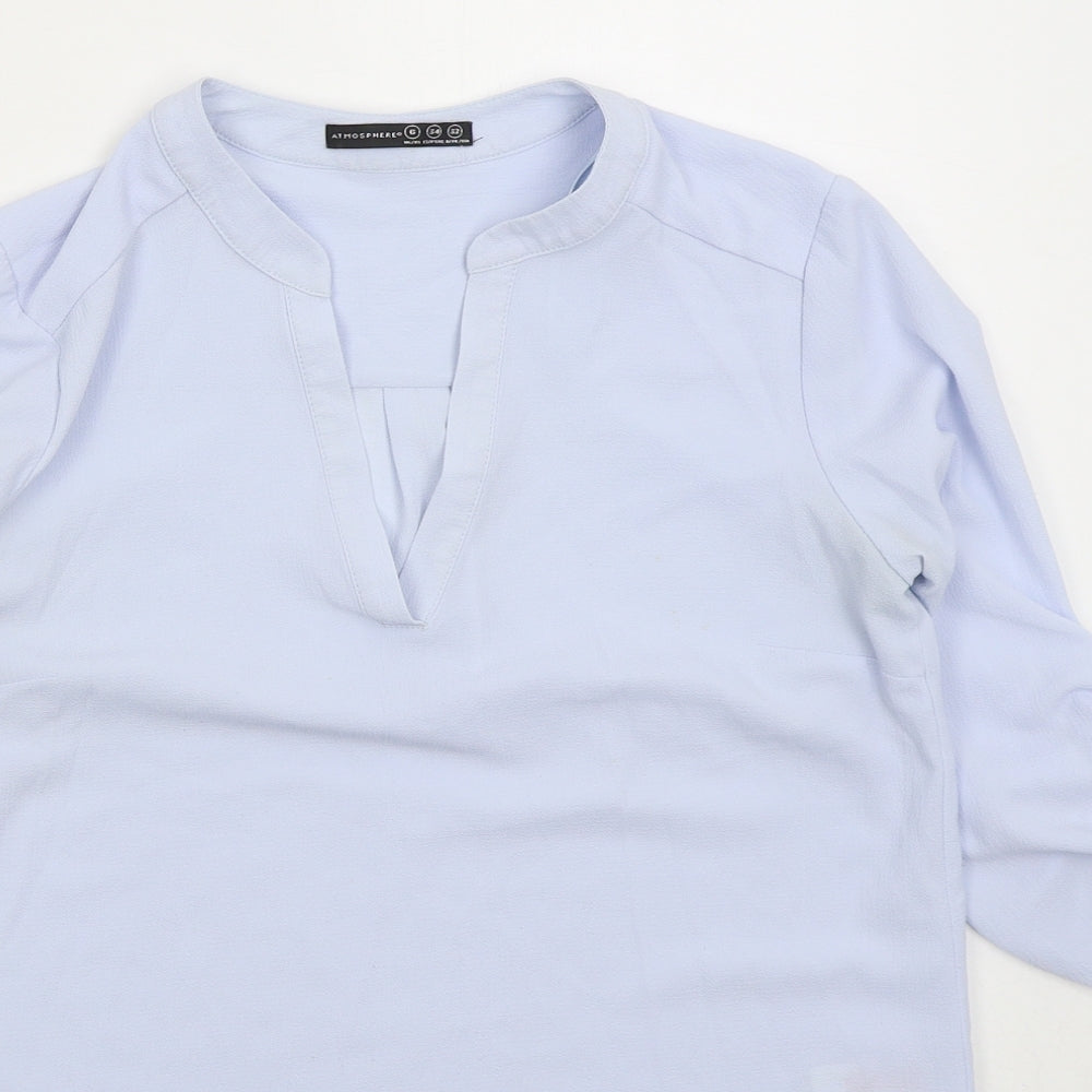 Womens UK Size 6 Atmosphere Blue Basic Blouse