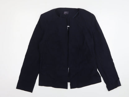 Marks and Spencer Womens Blue  Polyester Jacket Blazer Size 14