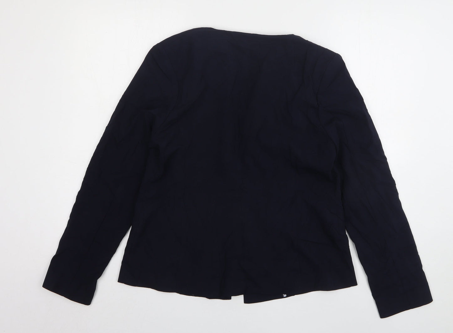 Marks and Spencer Womens Blue  Polyester Jacket Blazer Size 14