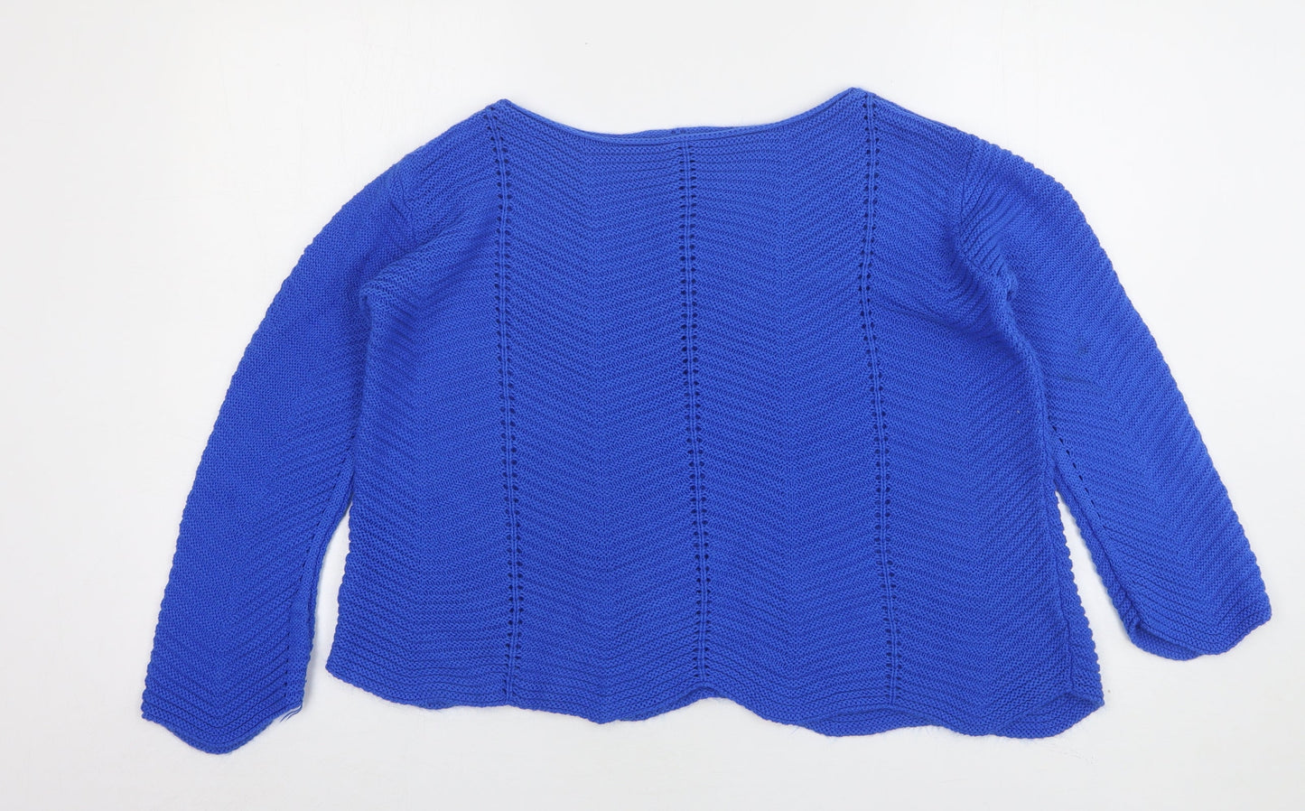 Lyza Fashion  Womens Blue Round Neck  Acrylic Pullover Jumper Size S