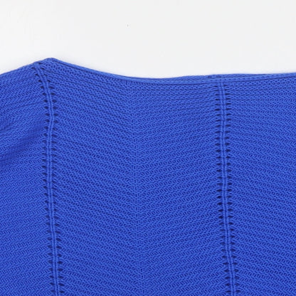 Lyza Fashion  Womens Blue Round Neck  Acrylic Pullover Jumper Size S