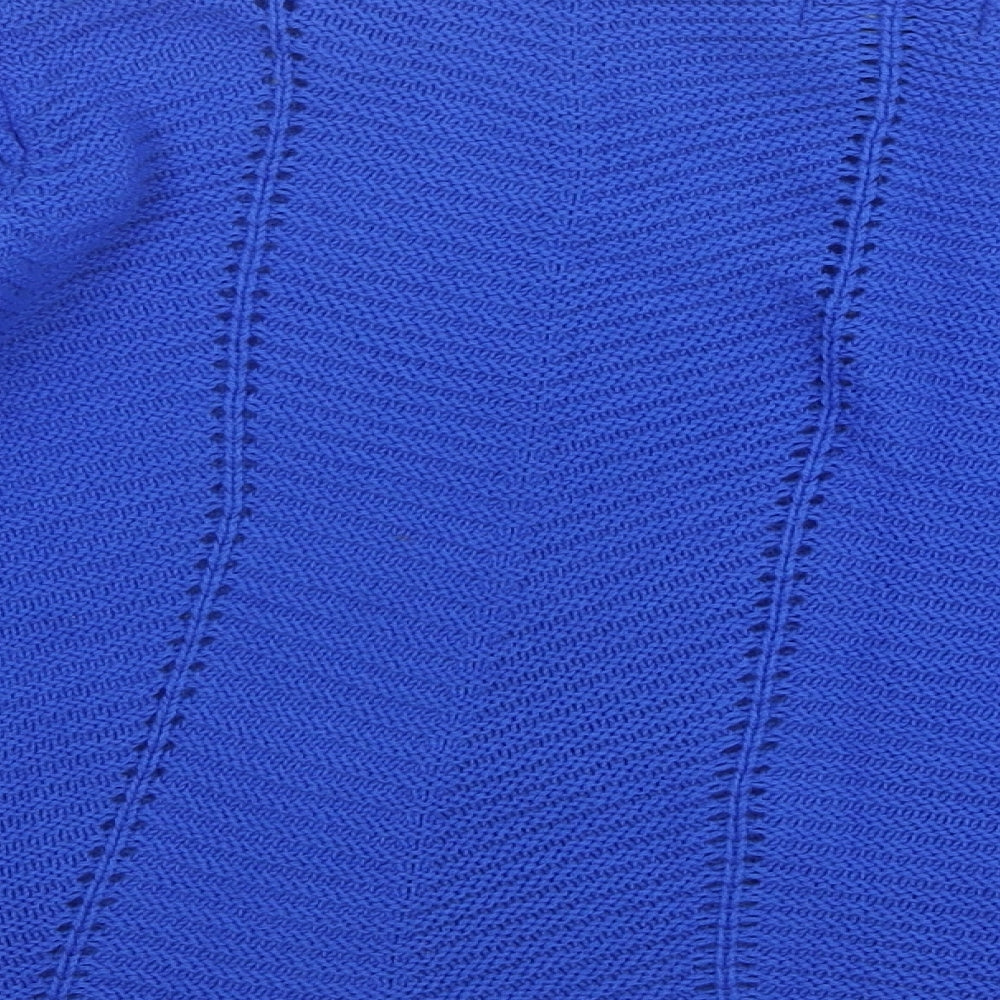 Lyza Fashion  Womens Blue Round Neck  Acrylic Pullover Jumper Size S