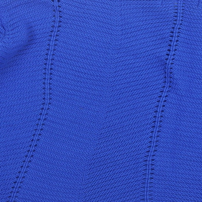 Lyza Fashion  Womens Blue Round Neck  Acrylic Pullover Jumper Size S