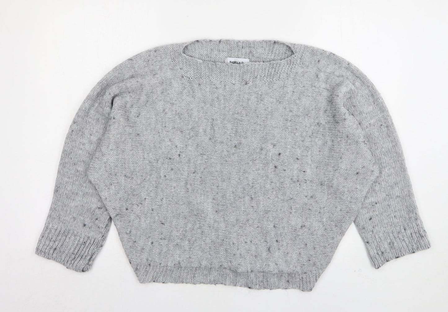 Womens UK Size S Isabella D Grey Pullover Jumper