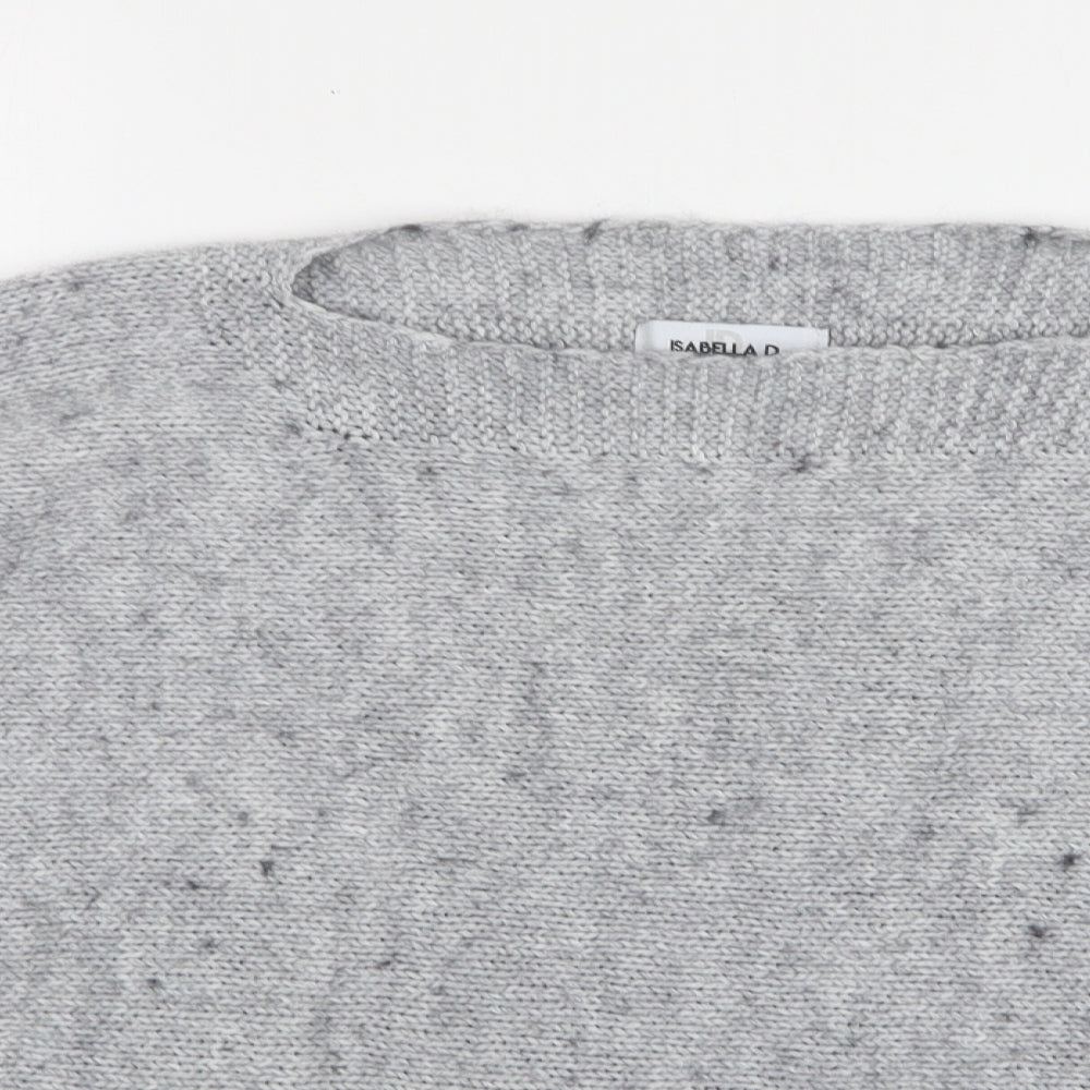 Womens UK Size S Isabella D Grey Pullover Jumper