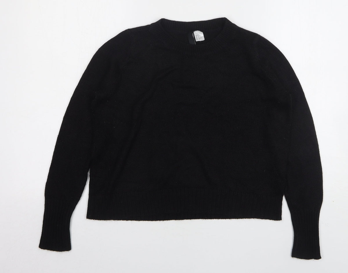 Womens UK Size L H&M Black Pullover Jumper