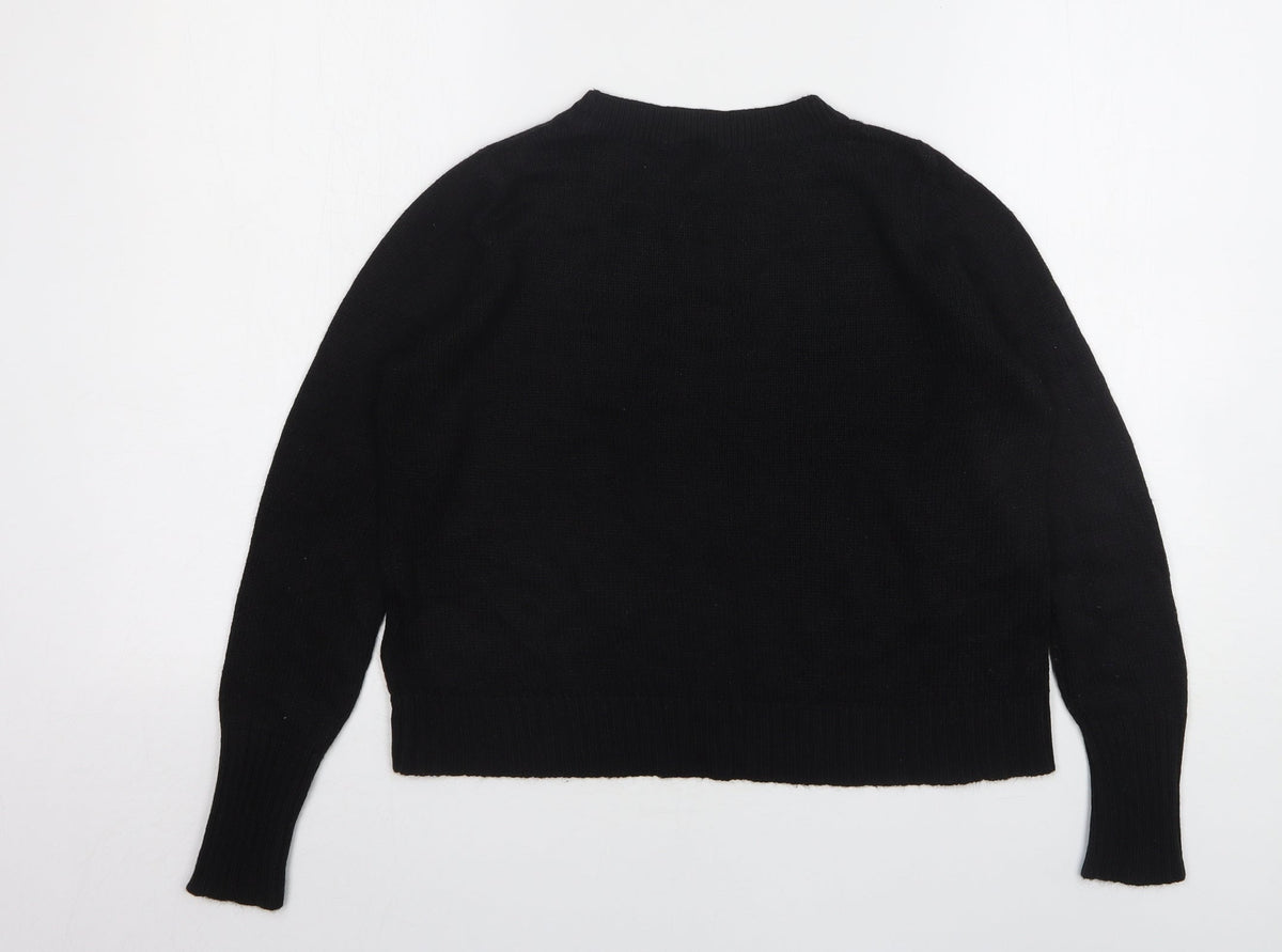 Womens UK Size L H&M Black Pullover Jumper