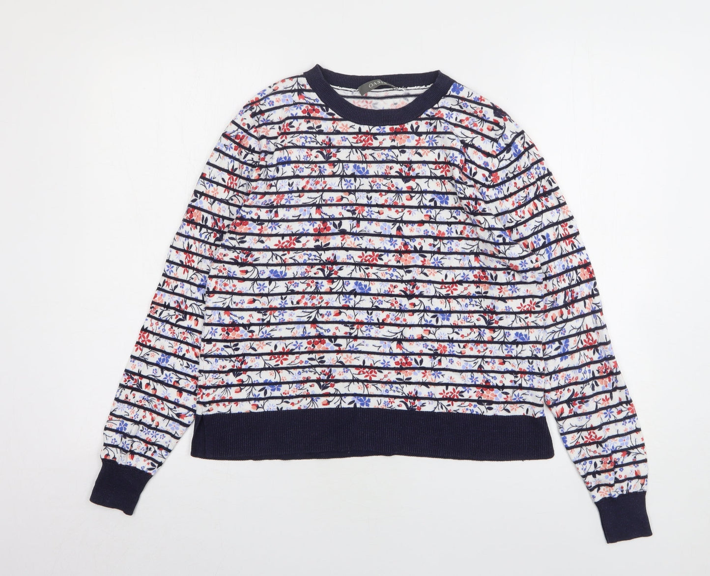 Womens UK Size L Oasis Multicoloured Pullover Jumper