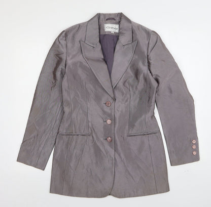 Womens UK Size 10 Gina Regular Silver Suit Jacket