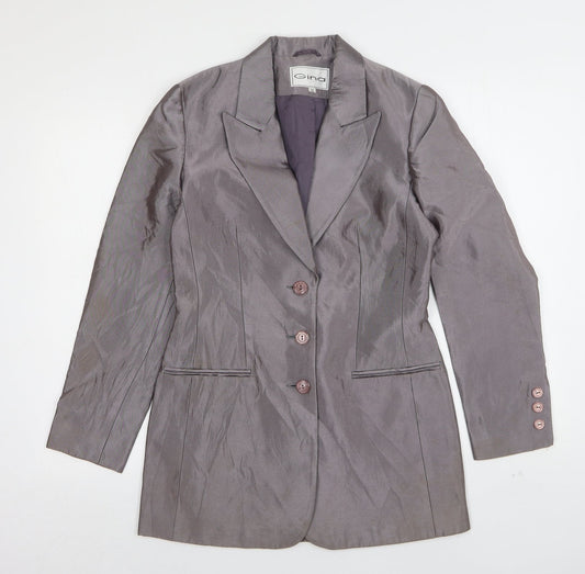 Womens UK Size 10 Gina Regular Silver Suit Jacket