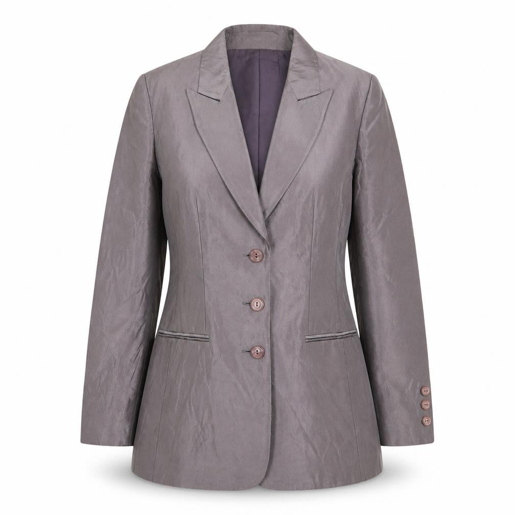 Womens UK Size 10 Gina Regular Silver Suit Jacket