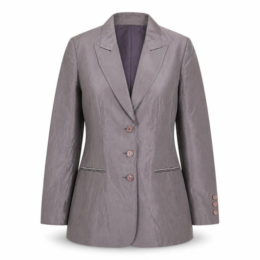 Womens UK Size 10 Gina Regular Silver Suit Jacket