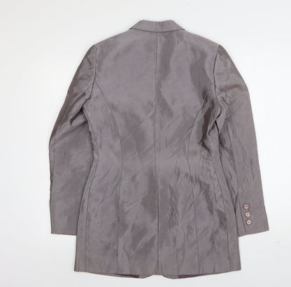 Womens UK Size 10 Gina Regular Silver Suit Jacket