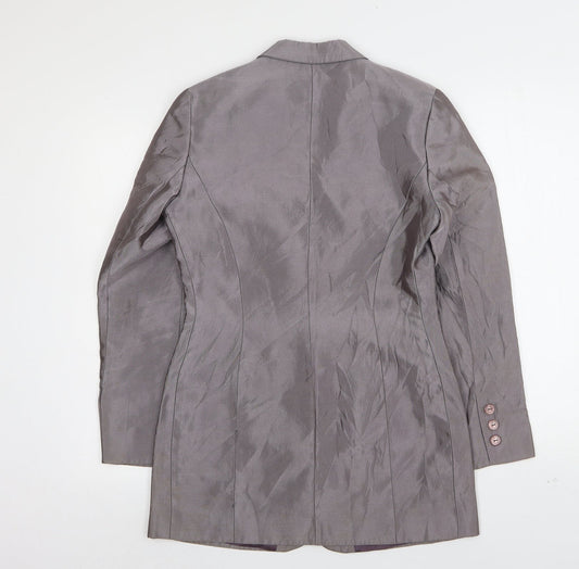 Womens UK Size 10 Gina Regular Silver Suit Jacket