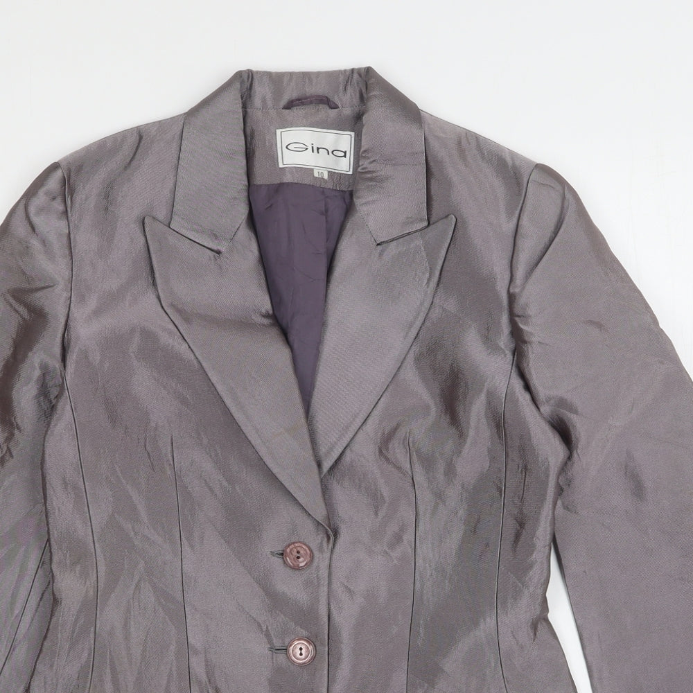 Womens UK Size 10 Gina Regular Silver Suit Jacket