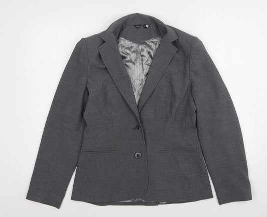 F&F Womens Grey  Polyester Jacket Suit Jacket Size 10