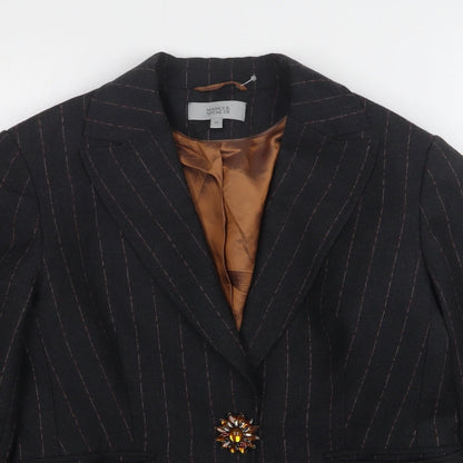 Womens UK Size 12 Marks and Spencer Regular Grey Suit Jacket