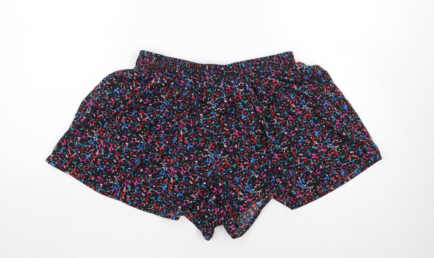 Primark Womens Multicoloured Animal Print Polyester Mom Shorts Size 10 L3 in Regular