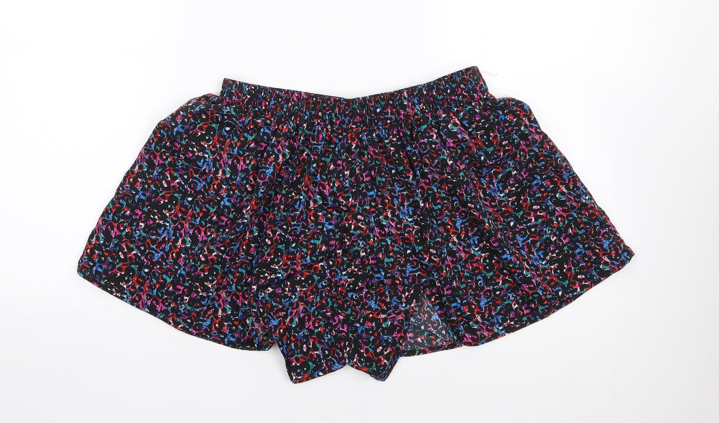 Primark Womens Multicoloured Animal Print Polyester Mom Shorts Size 10 L3 in Regular