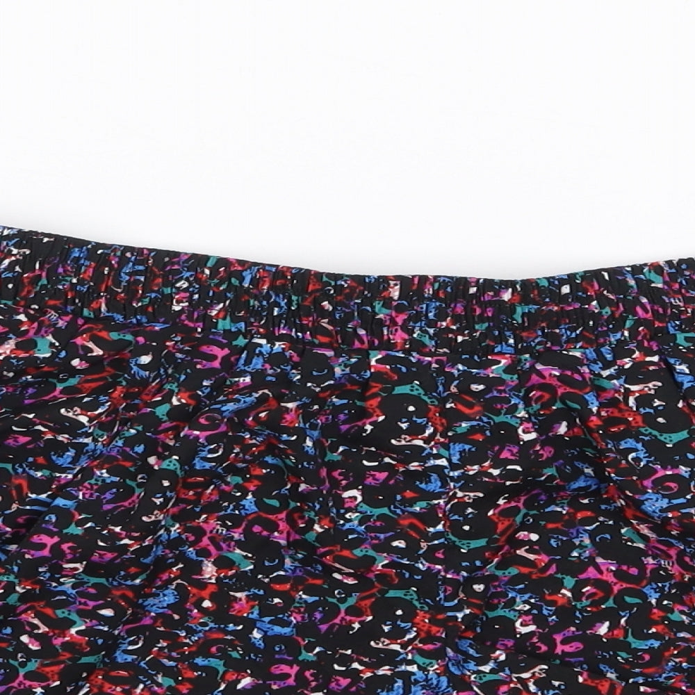 Primark Womens Multicoloured Animal Print Polyester Mom Shorts Size 10 L3 in Regular