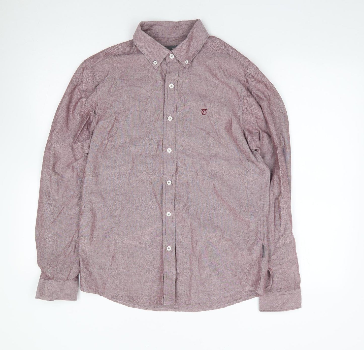 Mens UK Size 38 Peter Werth Beige  Button-Up Long Sleeve Casual Shirt