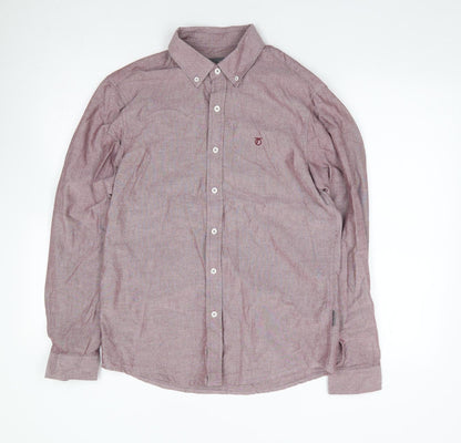 Mens UK Size 38 Peter Werth Beige  Button-Up Long Sleeve Casual Shirt