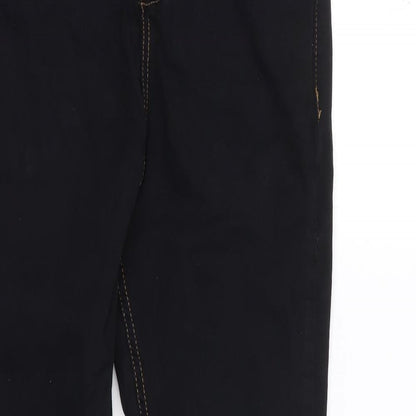 Hera Mens Black  Cotton Skinny Jeans Size 28 L29 in Regular Zip