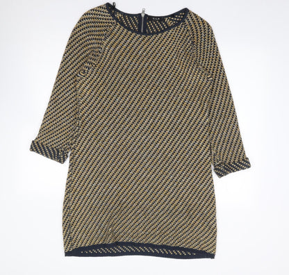 Vila Clothes Womens Multicoloured  Acrylic Jumper Dress  Size L  Round Neck Pullover