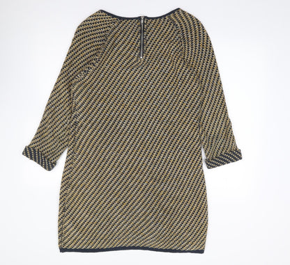 Vila Clothes Womens Multicoloured  Acrylic Jumper Dress  Size L  Round Neck Pullover