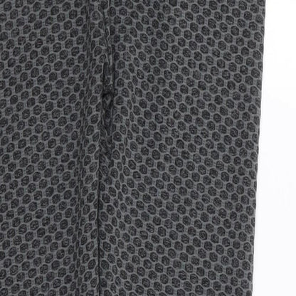 Viki Body Womens Grey Geometric Polyester Jogger Leggings Size L L27 in