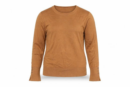 Womens UK Size 16 M&Co Brown Pullover Jumper
