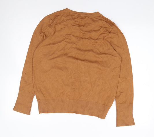 Womens UK Size 16 M&Co Brown Pullover Jumper