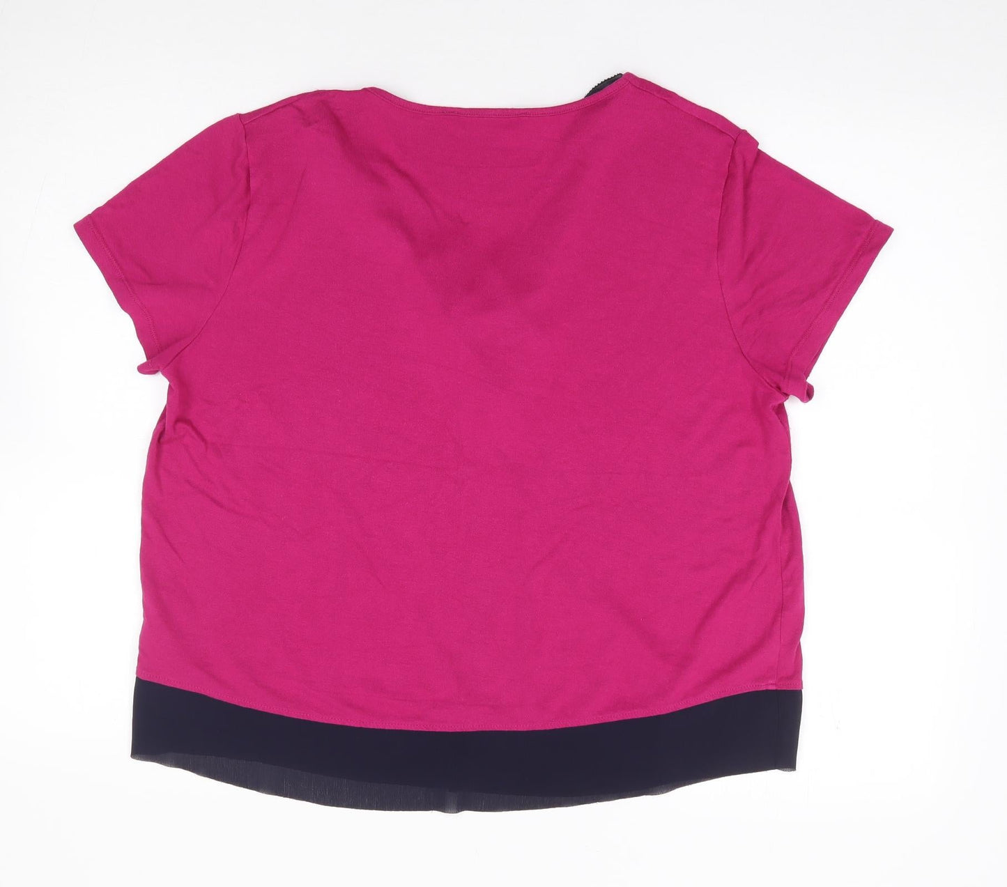 Womens UK Size 14 Marks and Spencer Pink Jersey T-Shirt