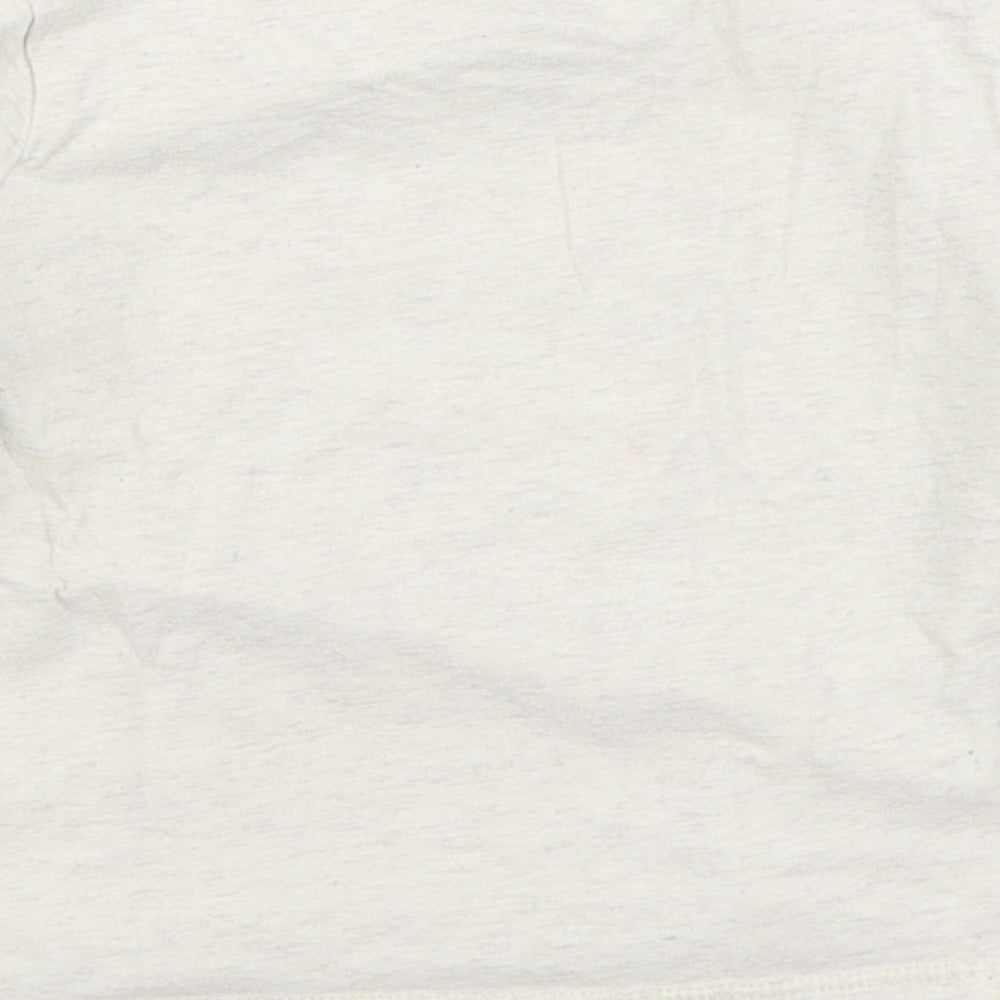 F&F Boys Beige  100% Cotton Basic T-Shirt Size 9-12 Months Round Neck Pullover
