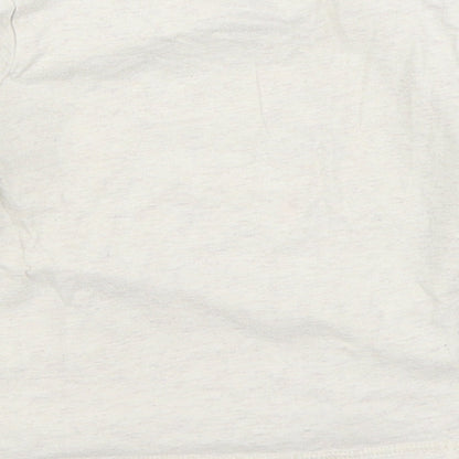 F&F Boys Beige  100% Cotton Basic T-Shirt Size 9-12 Months Round Neck Pullover