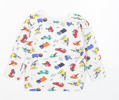 Dunnes Stores Boys Multicoloured Geometric 100% Cotton Basic T-Shirt Size 12-18 Months Round Neck Pullover