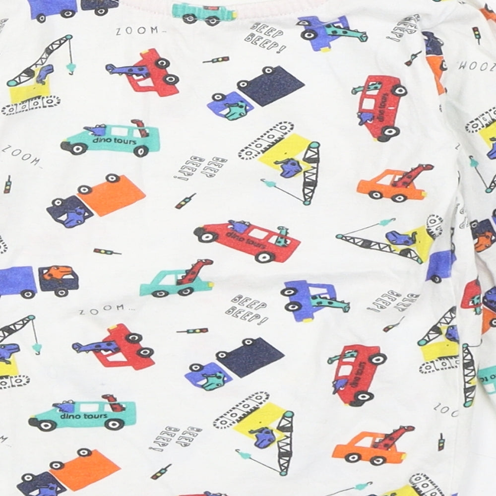 Dunnes Stores Boys Multicoloured Geometric 100% Cotton Basic T-Shirt Size 12-18 Months Round Neck Pullover