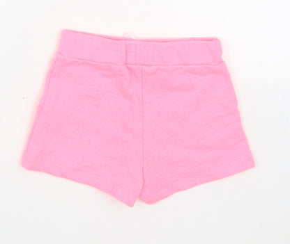 Dunnes Stores Girls Pink  Polyester Cropped Trousers Size 18-24 Months  Tie