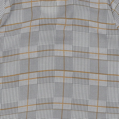 Matalan Womens Black Plaid Polyester Basic Button-Up Size 14 Collared