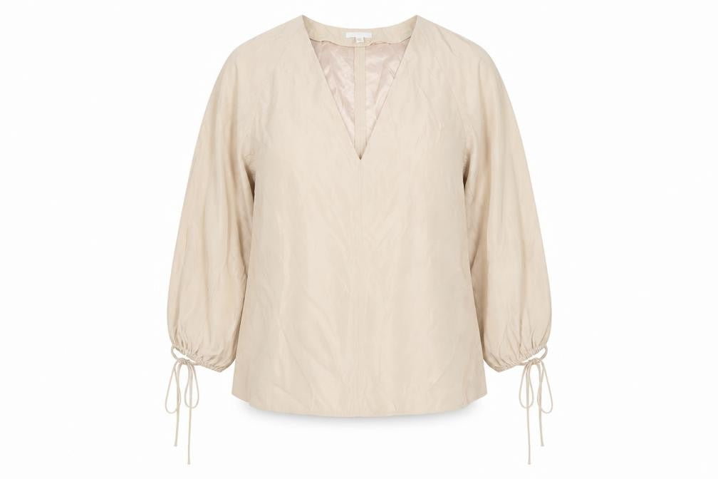 Womens UK Size L H&M Beige Basic Blouse